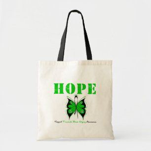 Bolso De Tela Lesión cerebral de RibbonTraumatic de la mariposa