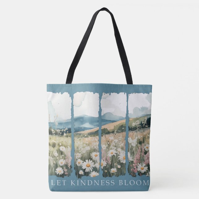 Bolso De Tela Let Kindness Bloom. (Anverso)