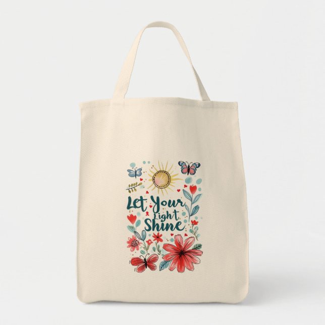 Bolso De Tela Let Your Light Shine (Frente)