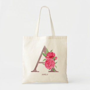 Bolso De Tela Letra A Nombre personalizado monocultivo dama de h