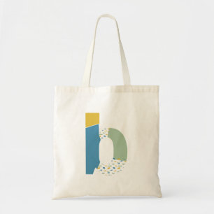 Bolso De Tela Letra abstracta moderna B monograma inicial