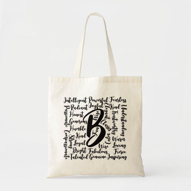 Bolso De Tela Letra B (Frente)