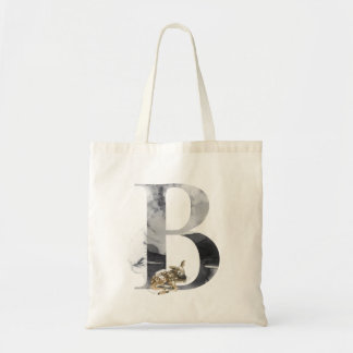 Bolso De Tela Letra B Navidades Alfabeto de ciervo