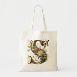 Bolso De Tela Letra bohemia floral elegante S