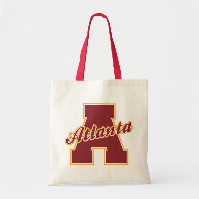 Bolso De Tela Letra de Atlanta (Frente)