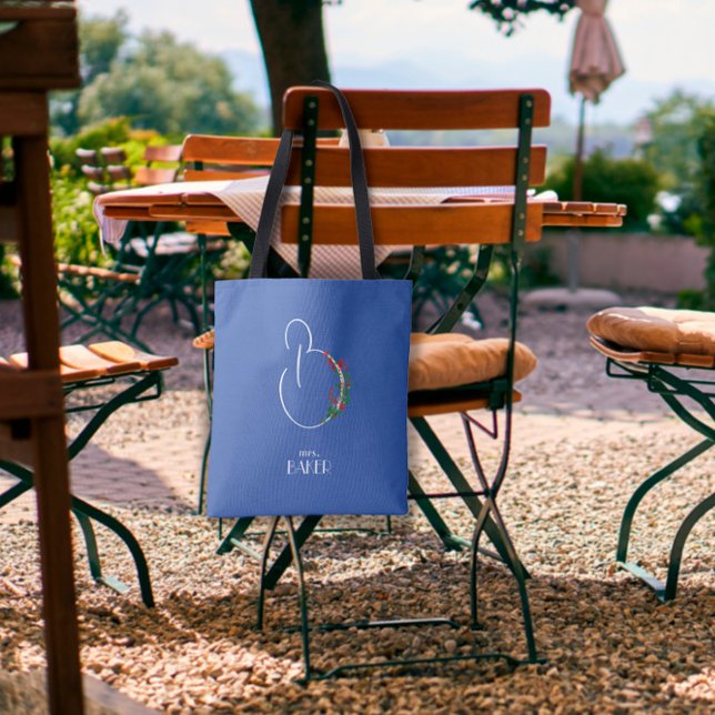 Bolso De Tela Letra de flor de acuarela rusa B (Subido por el creador)