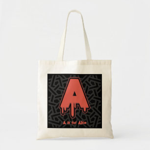 Bolso De Tela Letra de fusión A - regalo de cumpleaños con nombr