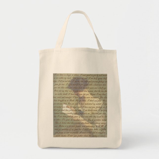 Bolso De Tela Letra de la persuasión (Frente)