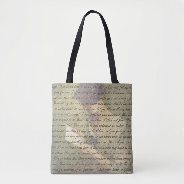 Bolso De Tela Letra de la persuasión (Anverso)