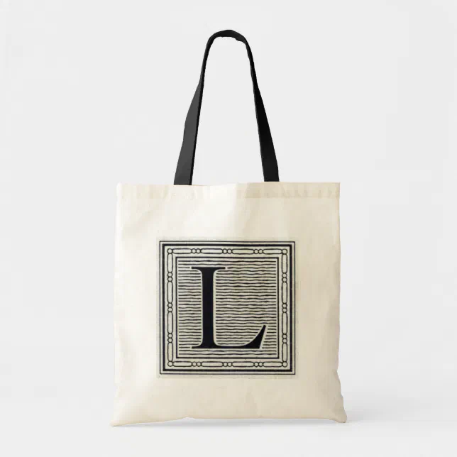 Bolso De Tela Letra de molde