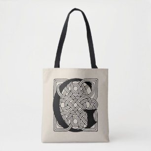 Bolso De Tela Letra G Monograma De Knot Celta Vintage