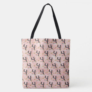 Bolso De Tela Letra H