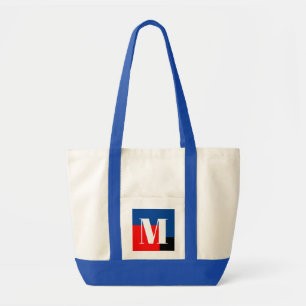 Bolso De Tela Letra inicial monograma moderno estilo