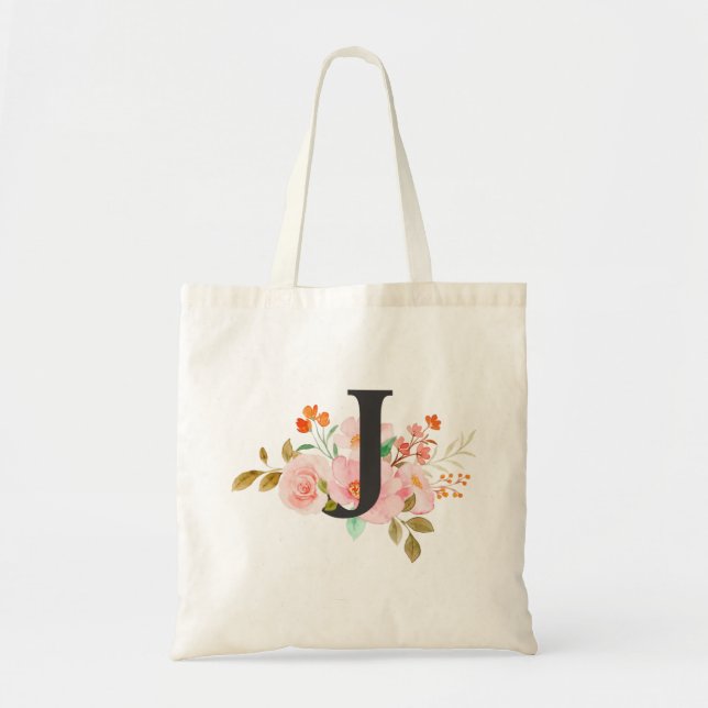Bolso De Tela Letra J (Frente)