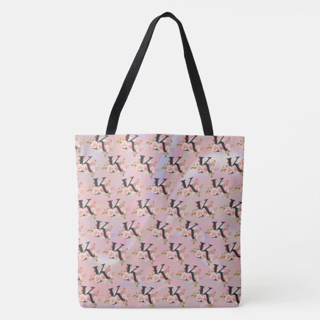 Bolso De Tela Letra K (Anverso)
