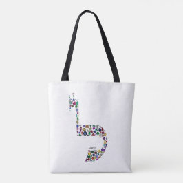 Bolso De Tela Letra 'LAMED'