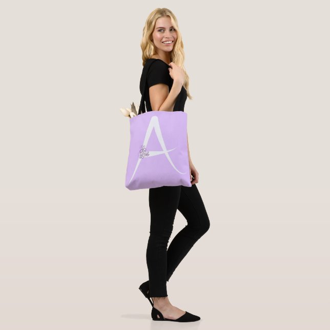 Bolso De Tela Letra lilac a (Puesto)