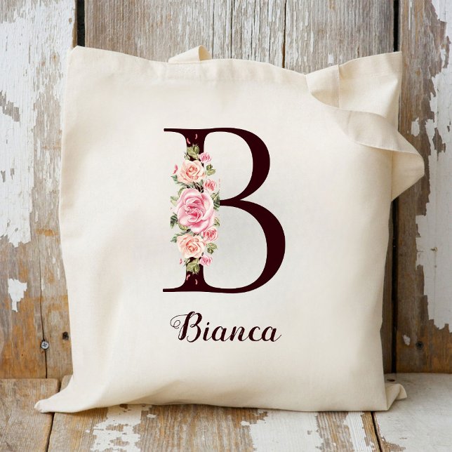Bolso De Tela Letra mínima B regalo personalizado de floral Rubo (Subido por el creador)