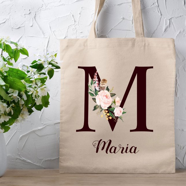 Bolso De Tela Letra mínima M regalo personalizado de floral Rubo (Subido por el creador)