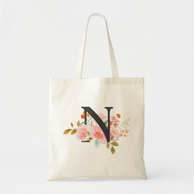 Bolso De Tela Letra N (Frente)