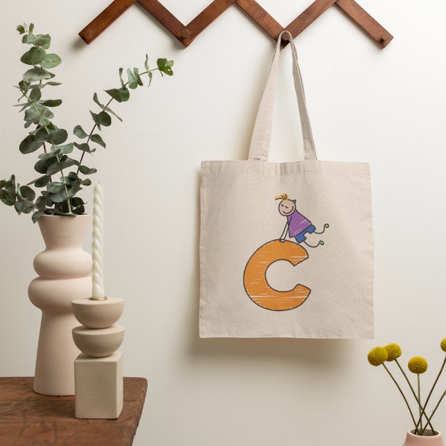 Bolso De Tela Letra naranja C (Subido por el creador)