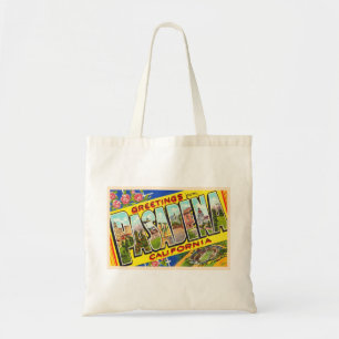 Bolso De Tela Letra pasadena californiana grande postal
