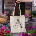 Bolso De Tela Letra personalizado floral monograma a regalo pers<br><div class="desc">Encantador bolso de teta con un elegante monograma 'A' hecho a partir de corteza de árbol y rosas. Personalizable con tu nombre,  perfecto para regalos y amantes de la naturaleza.</div>