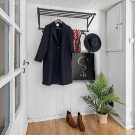 Bolso De Tela Letra simple de la flor de acuarela A