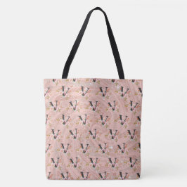 Bolso De Tela Letra V