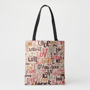 Bolso De Tela Letras coloridas - Diseño de texto
