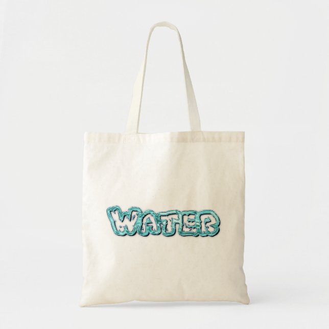Bolso De Tela Letras de agua potable (Frente)