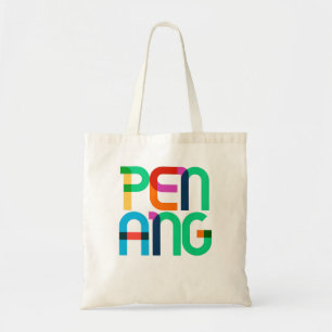 Bolso De Tela Letras de arte pop de Malasia en la Isla Penang