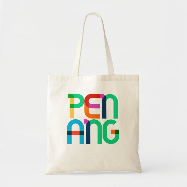 Bolso De Tela Letras de arte pop de Malasia en la Isla Penang (Frente)