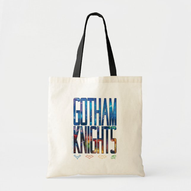 Bolso De Tela Letras de Gotham Knights City (Frente)