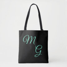 Letras de Grace Mint Green sobre negro