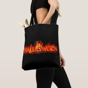 Bolso De Tela Letras ígneas masivas de SlipperyJoe's Halloween c