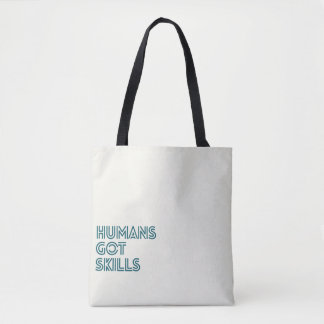 Bolso De Tela Letras Turquesas Humanos Tienen Habilidades