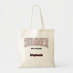 Bolso De Tela Letras Universitarias Caprichosas de Cereza Roja d