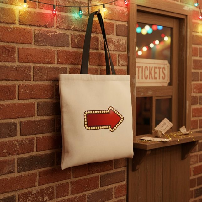 Bolso De Tela Letrero de flecha roja con luces (Subido por el creador)