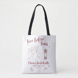 Bolso De Tela Letrero de Vino Antes de Votos