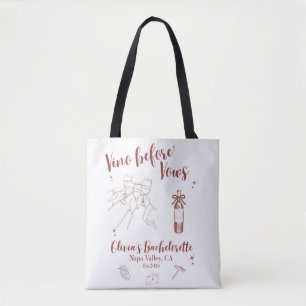 Bolso De Tela Letrero de Vino Antes de Votos