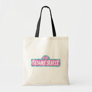 Bolso De Tela Letrero rosa de Sesame Street