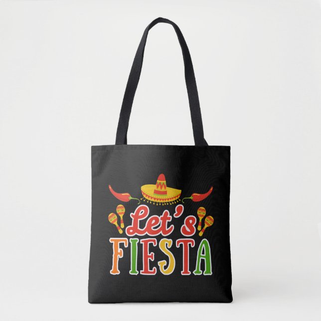 Bolso De Tela Let's Fiesta Cinco de Mayo (Anverso)