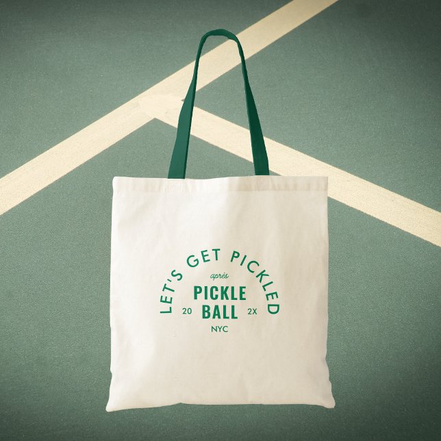 Bolso De Tela Let's Get Pickled Après Pickle Ball Green Handle (Subido por el creador)