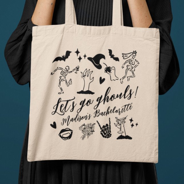 Bolso De Tela Let's Go Ghouls Spooky Whimsical Bachelorette (Subido por el creador)