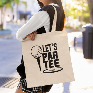Bolso De Tela Lets Par Tee Golf Funny Personalizado
