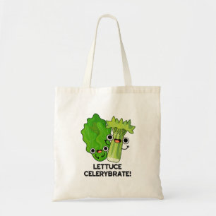 Bolso De Tela Lettuce Celerybrate Funny Veggie Pun