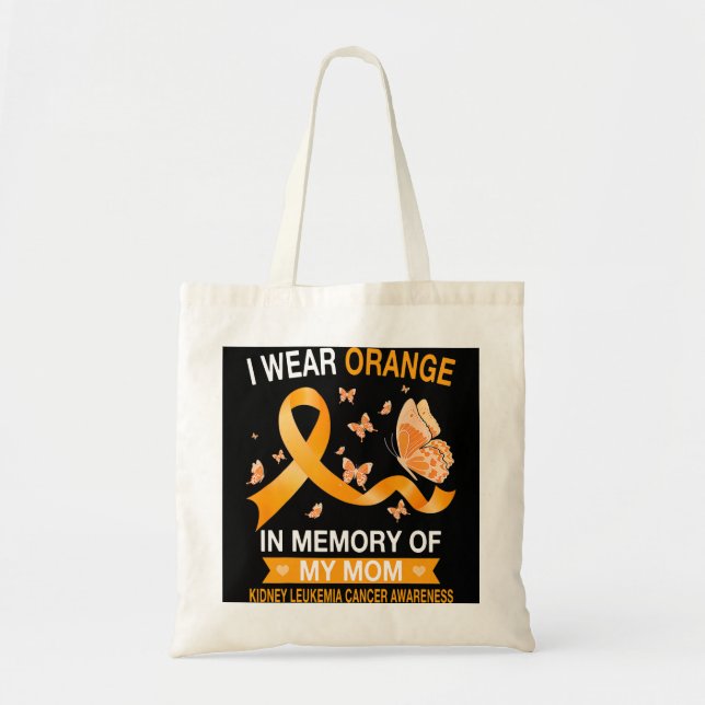 Bolso De Tela Leucemia Riñón Conciencia Sobre El Cáncer Yo Uso N (Frente)