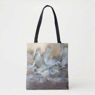 Bolso De Tela Levantamiento de Sandhill Cranes