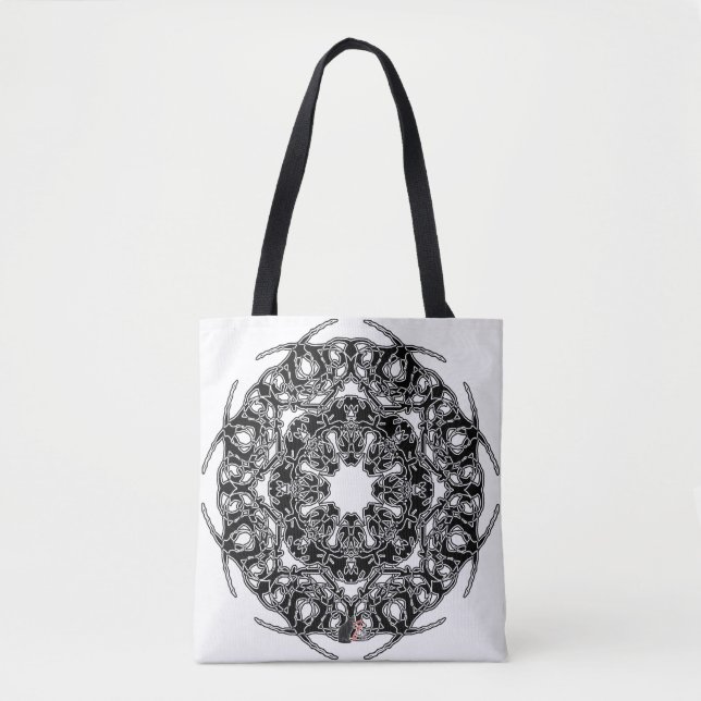 Bolso De Tela Levantamiento Octa Glyph (Anverso)